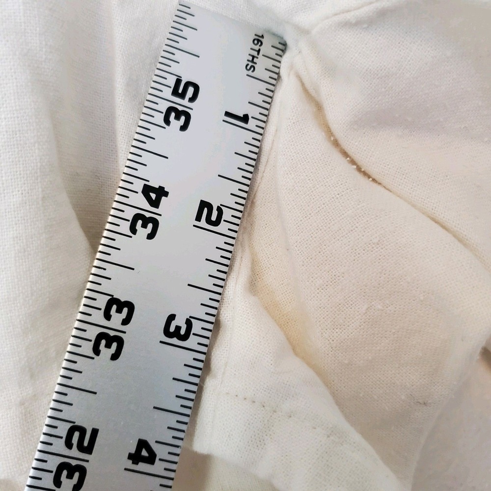 Old Navy Womens Large White Linen Blend Embroidered Tassel Pull On Shorts Navy - Picture 15 of 16
